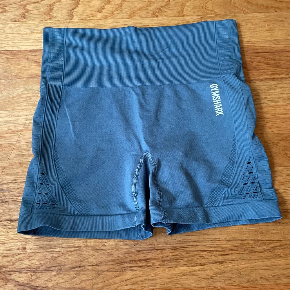 Gymshark Energy + Seamless Shorts - Blue Stone.